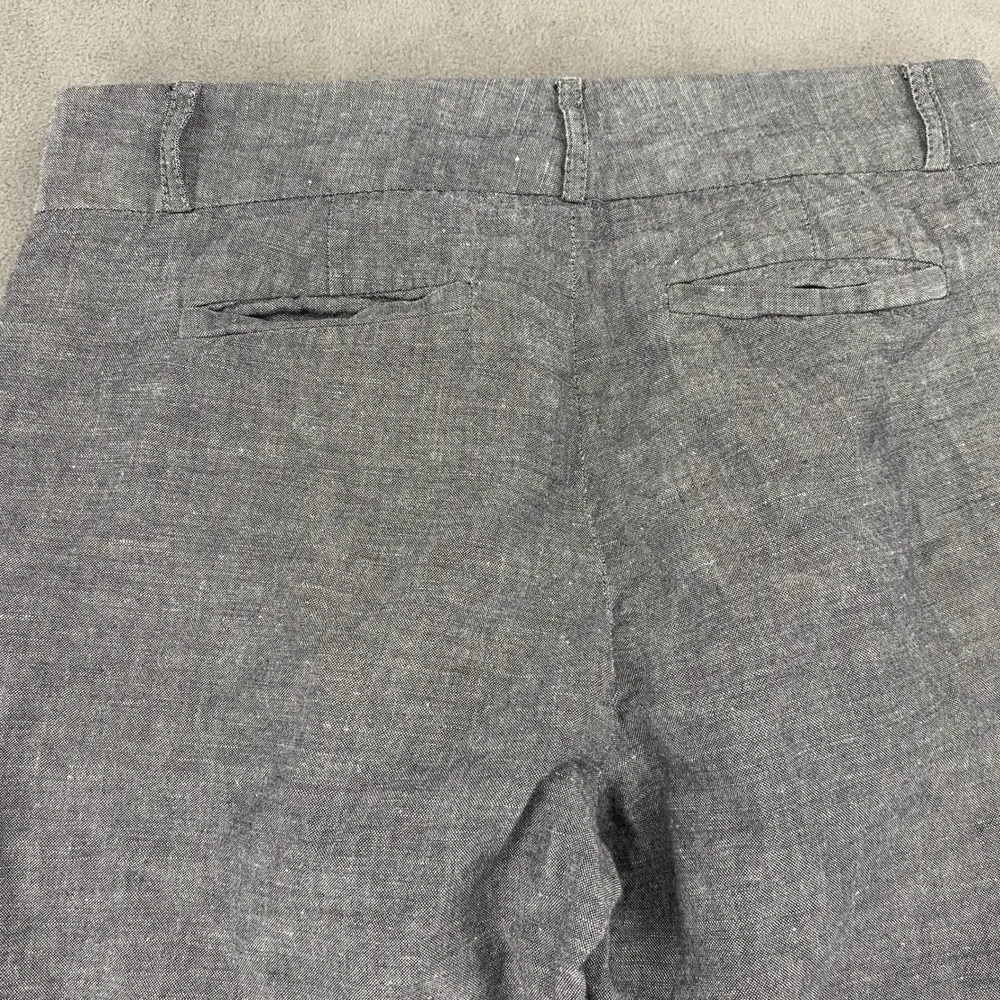 Banana Republic Martin Fit Trouser No 718 Gray Linen Cotton Pants Womens 4